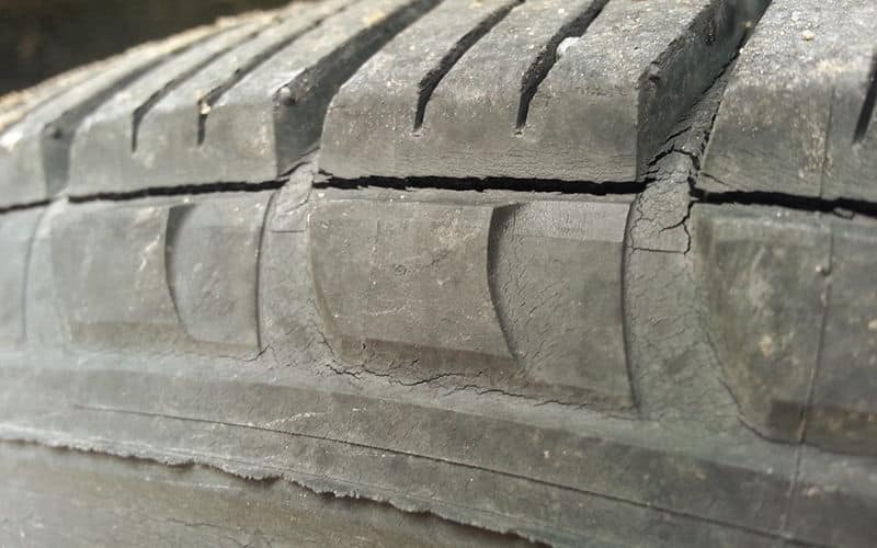 Apparent Weathering on the Tires