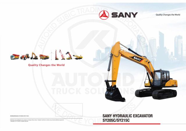 Autokid SANY 215C Specs 01