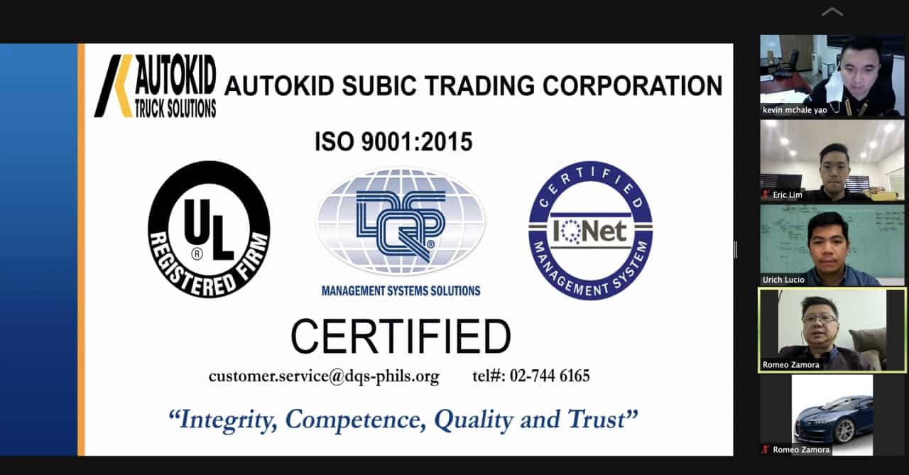 Autokid is now officially ISO-certified as DQS Philippines awards them the certificate on February 19 in an online ceremony via Zoom. 
