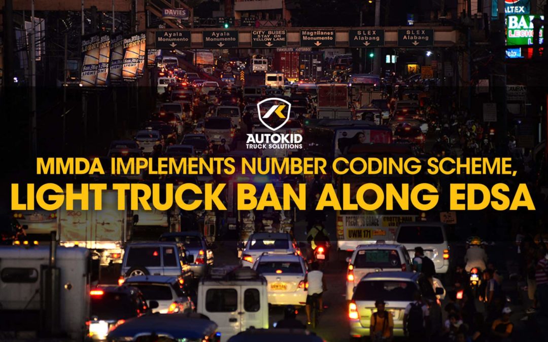The MMDA implements the number coding scheme for private vehicles and a light truck ban along EDSA on December 1st.
